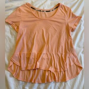Peach tshirt subtle peplum